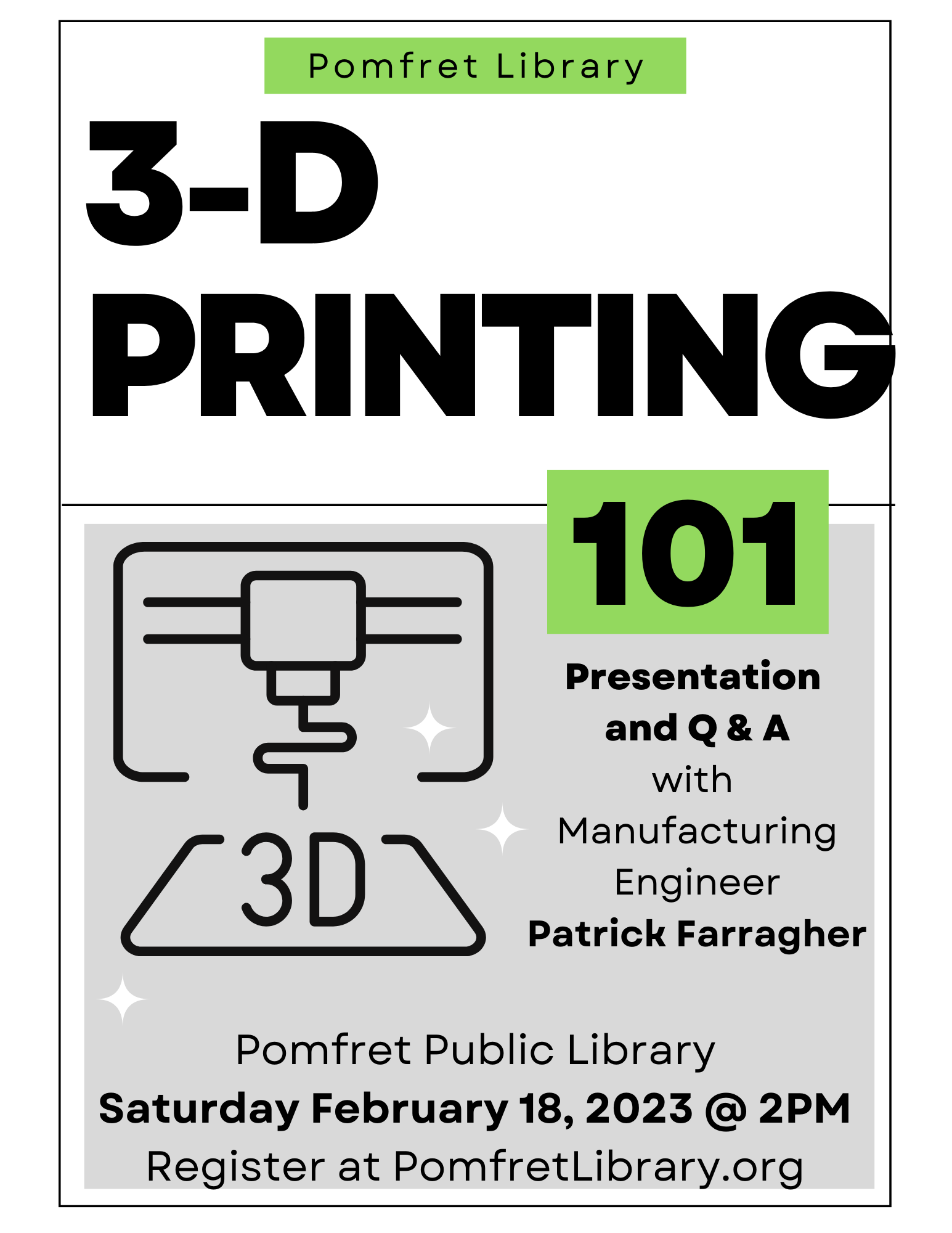 for Adults Pomfret Public Library